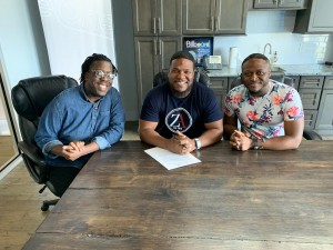 Omega George, Billy Dorsey, and Darnell Nolin at Entertainment One Nashville