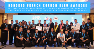 Group Photo of the Recipieents of the French Cordon Bleu Gourmet Medal Awarde