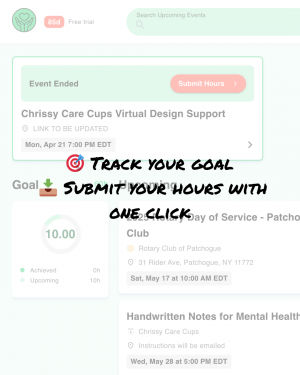 Track your goal. Submit your hours with one click.