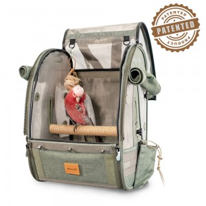 Medium Size TrackPack, Backpack Bird Travel Carrier with Perch
