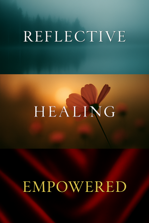 The Listening Room guides users through Reflective, Healing, and Empowered moods.