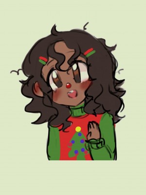 Black Pretty Doll Xmas Design by Ne Ne Choo