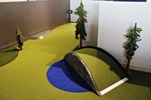 The challenging Par 4 hole on the Blue Course