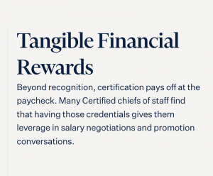 Chief of Staff Enterprise Certification Program