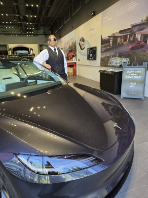 Lorie Deoleo the successful philanthropist entrepreneur surprised Tony Deoleo  with a Full Self Driving Tesla!