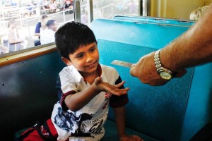 A train ride behind thomas