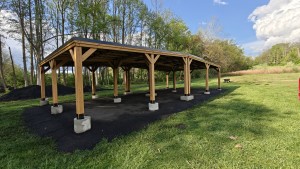 The new picnic pavilion at The Mine