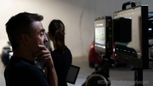 Behind the scenes at Harbor Island Studios: Director Raúl Peyret. Photo by Aaron Brown Studios.