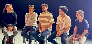 Private screening of Home(sick) in Córdoba: Goldberg, Farías, Acevedo, Wolve & Peyret at Q&A event.