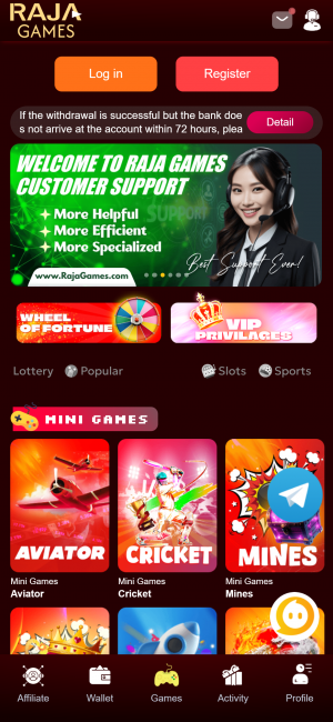 Raja Games Welcome png