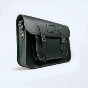 Green satchel retouch side