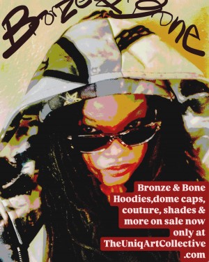 Bronze & Bone staggered hoodie design by Aferenni