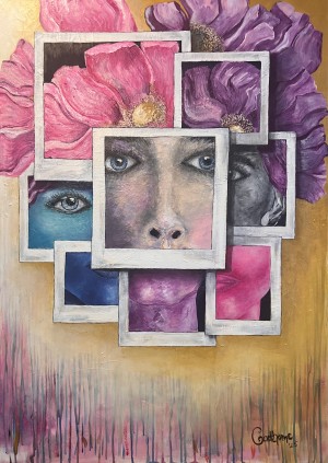 Grief in Bloom Acrylic on Canvas 118cm X 84cm Unframed