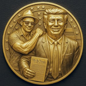 Game Creator and Trump Statue