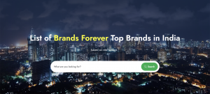 Brands Forever - List fo Top Brand in India. BrandsForever Website Screenshot