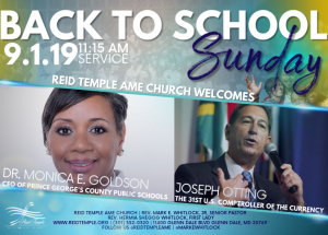 Reid Temple AME Church host Back to School and Beyond Program!
