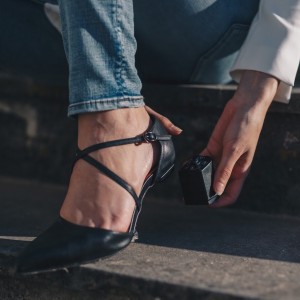 heels to flats with a snap