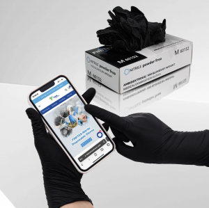 FINITEX Ice Blue chemo nitrile gloves 3.2mil