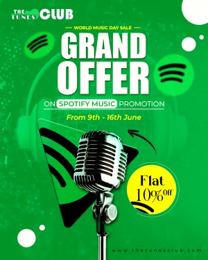 WORLD MUSIC DAY SALE ON SPOTIFY PROMOTION SERVICES