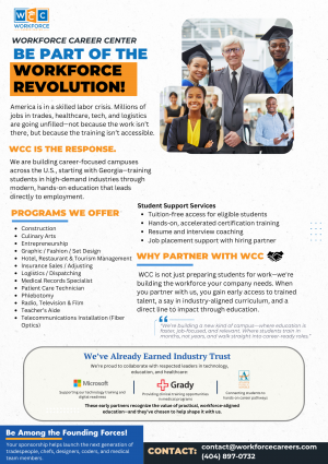 Workforce Career Center Announces New Atlanta Campus Revolutionizing Trade Education