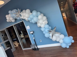 Baby shower balloon decor and back drop