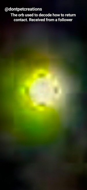 The original orb used to find contact info. The orb behaves like a microchip full of information