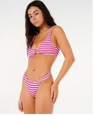 Rip Curl Womens Bikini Bottoms Es Vedra Stripe Hi Leg Skimpy