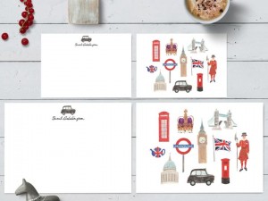 London Art Stationery Flat Card Writing Set