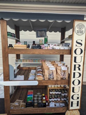 Sourdough cart featuring local makers