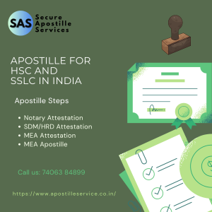 Apostille for hsc and SSLC IN INDIA