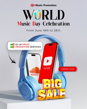 World Music Day Sale on Music Promotion Services