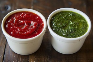 Schezwan Sauce vs Green Chutney