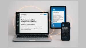 Effortlessly publish optimized content and social posts across all platforms with AI Publisher.