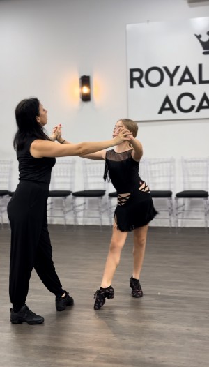 Dance Lesson in Progress at Royal Dance Academy