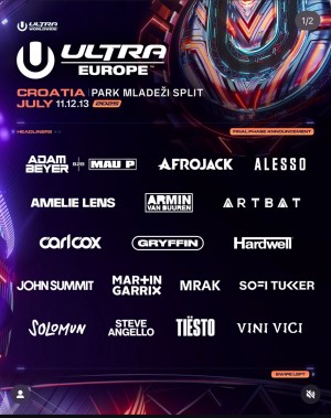 Ultra Europe 2025 - DJ line-up featuring DJ Ryan Nogar