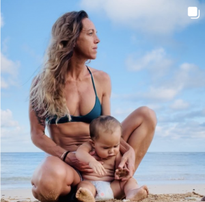 Danielle Zirkelbach with her son Imua