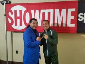 Jose Lino Felion Youth alternatives Executive Director and Boxing Champion Famosito Hernandez @ Boxing event in Westbury New York