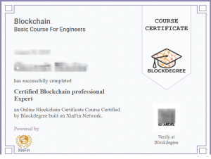 Blockdegree Certificate