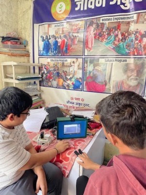 Aarav testing anxiety levels in underprivileged children