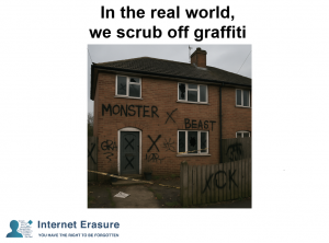 Falsely Accused Graffiti on House