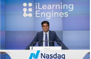 CFO Farhan Naqvi iLearningEngines presenting data-powered deal insights.