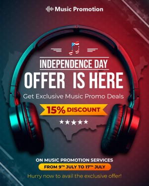 Independence Day Sale on Music Promotion Services