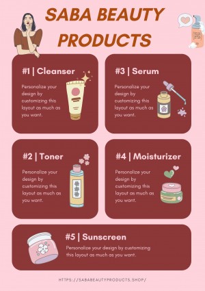 Saba Beauty Products Infographic | Saba Beauty Products
