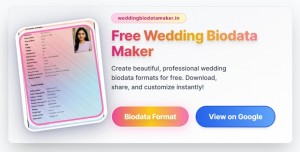 Wedding Biodata Maker Biodata for Marriage
