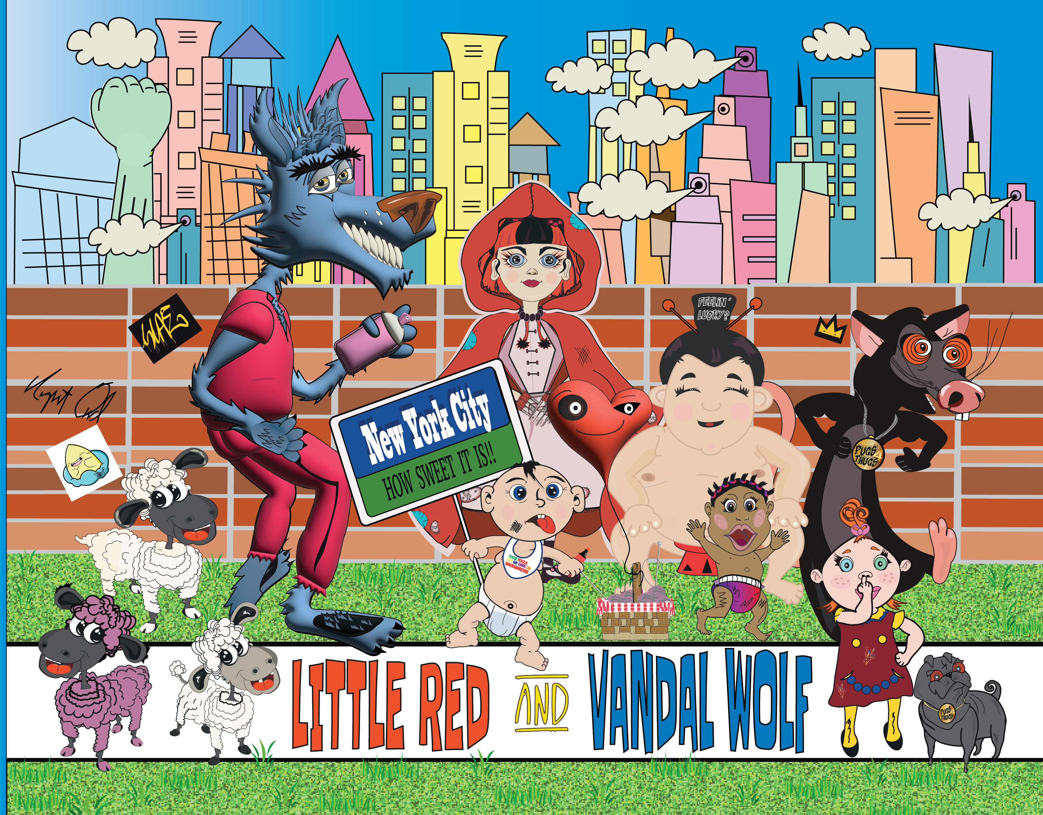 Little Red and Vandal Wolf Invite Little Red and Vandal Wolf Invite