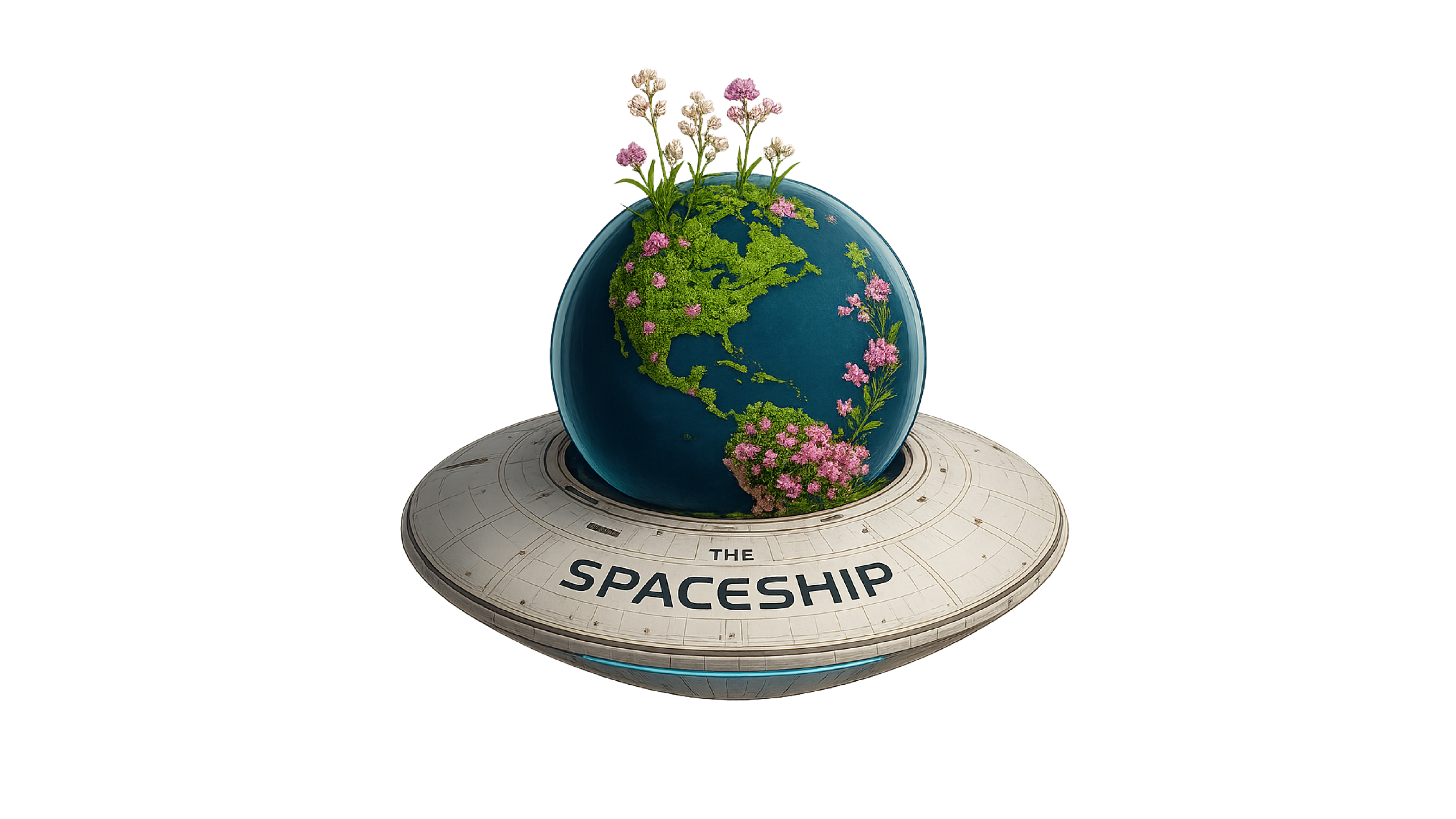 Spaceship Logo 3D flowers Spaceship Logo 3D flowers