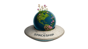 Spaceship Logo 3D flowers