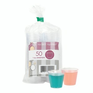 1 oz Clear Plastic Shot Glasses 1