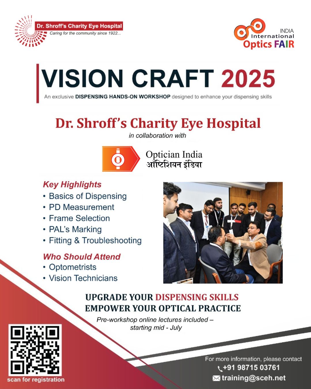 Day 3 Optician India education program with Dr Shroff s Charity Eye Hospital Day 3 Optician India education program with Dr Shroff s Charity Eye Hospital