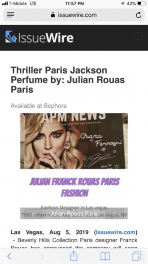 “ Bomb shell perfumes “ Victoria secret by Franck rouas French désigner Las Vegas 